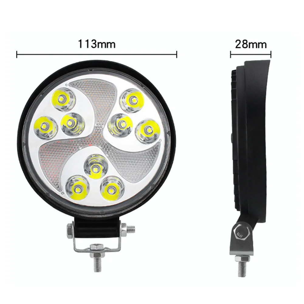 Voltaris™ - Кръгъл LED прожектор с 9 чипа за офроуд и машини (Комплект от 2 броя)