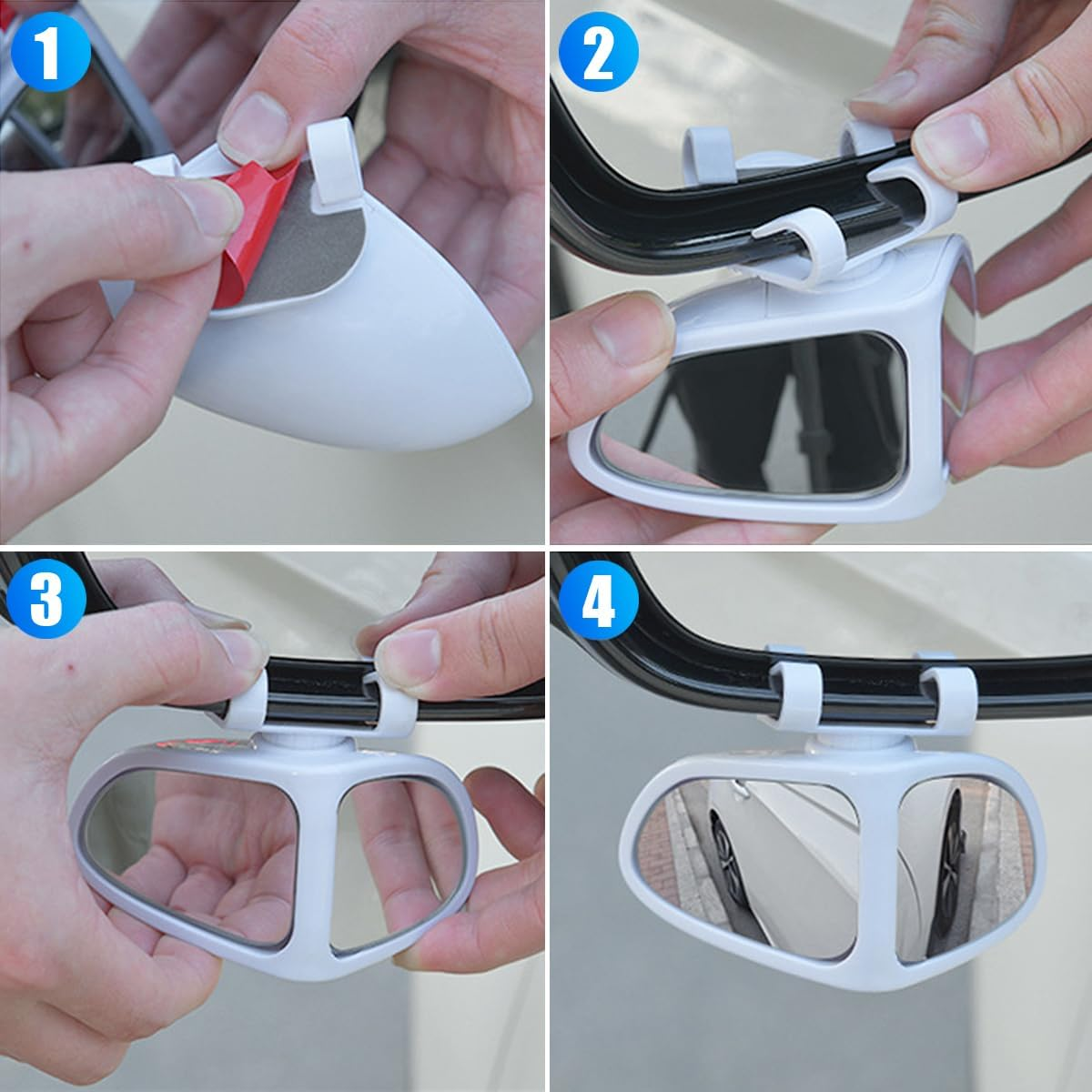 Biflect™ – Комплект от 2 огледала за мъртви ъгли с 360° въртене и разширена видимост