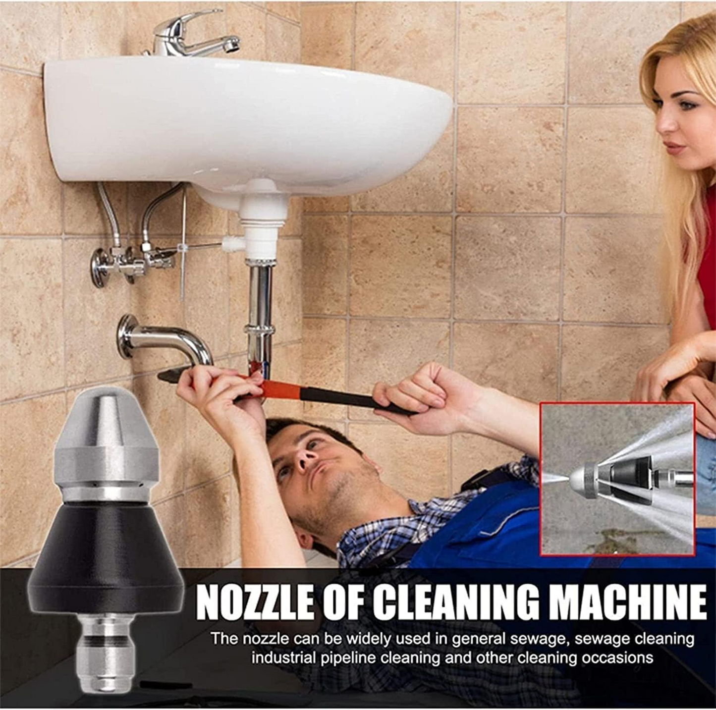 1/4" канализационна струйна дюза