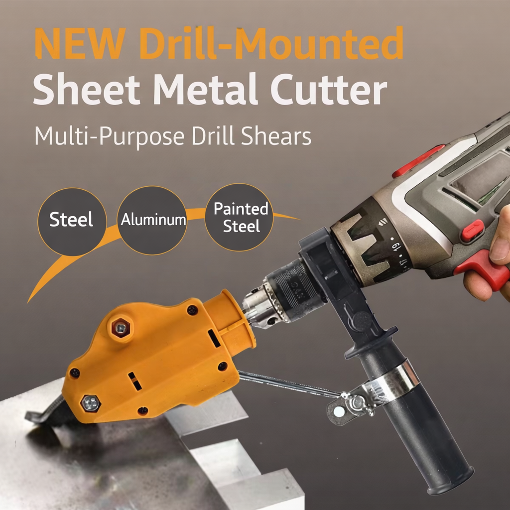 CutPro Drill™ – Електрическа ножица за ламарина, приставка за бормашина