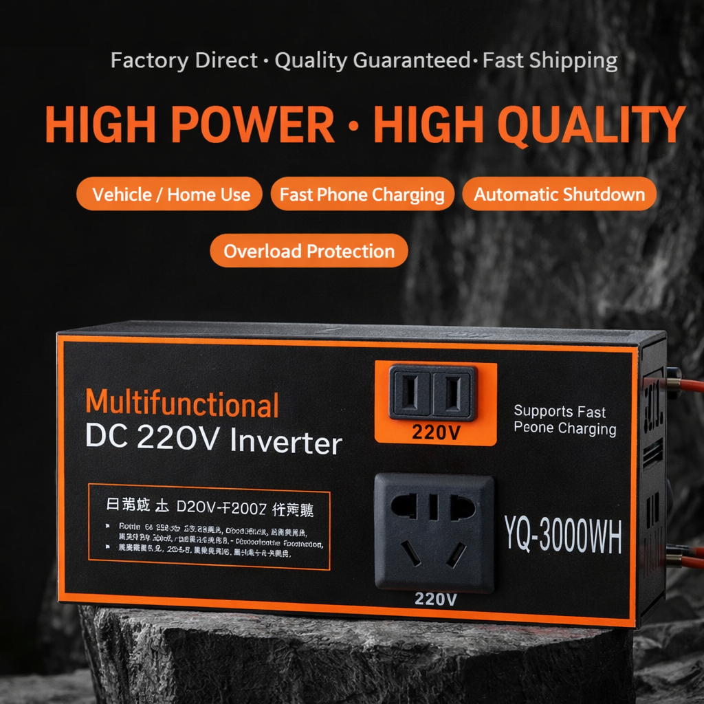 VoltDrive™ – Автомобилен инвертор 12V/24V към 220V (DC-AC) с множество защити