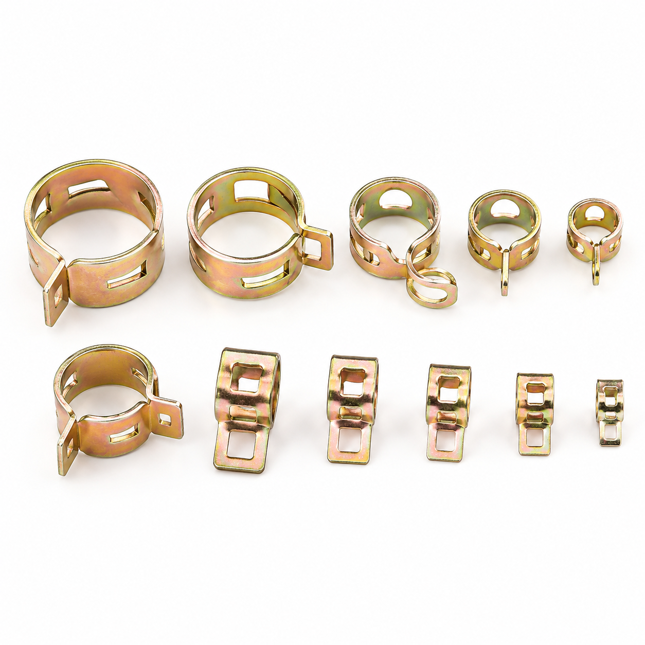 SpringClamp™ - Комплект от 100 еластични метални скоби за маркучи – диаметри 6-22 mm