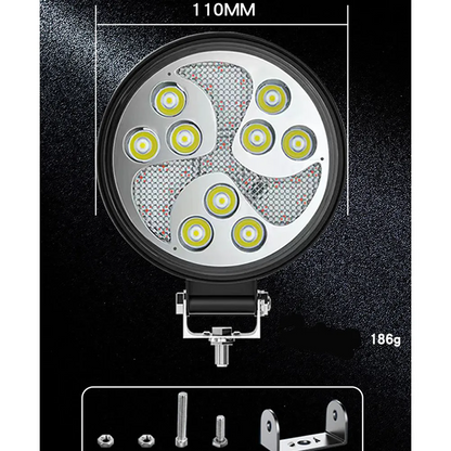 Voltaris™ - Кръгъл LED прожектор с 9 чипа за офроуд и машини (Комплект от 2 броя)