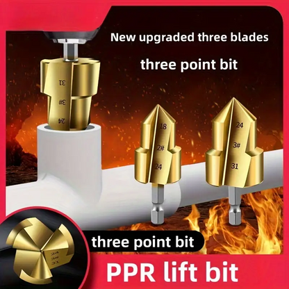 PipePro™ – Комплект стъпаловидни свредла 3 броя за PPR тръби