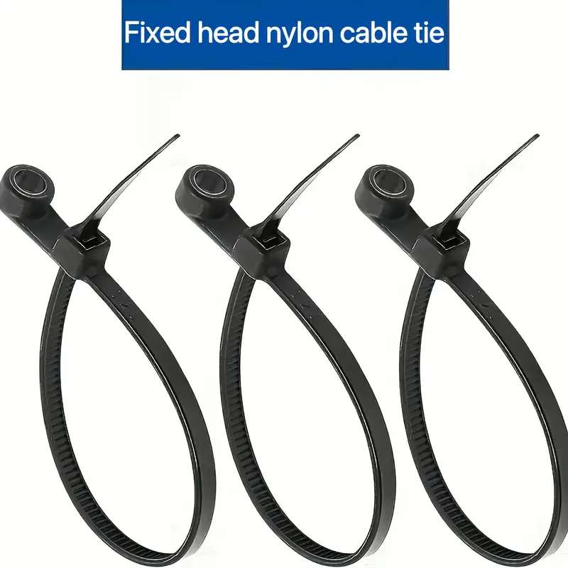 Комплект самозаключващи се кабелни връзки с кръгъл отвор (Комплект от 100)