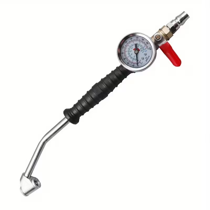 AirPro Gauge™ - Професионално устройство за напомпване и проверка на налягането в гумите (0–220 PSI)