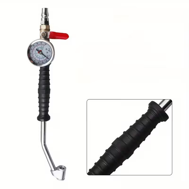 AirPro Gauge™ - Професионално устройство за напомпване и проверка на налягането в гумите (0–220 PSI)