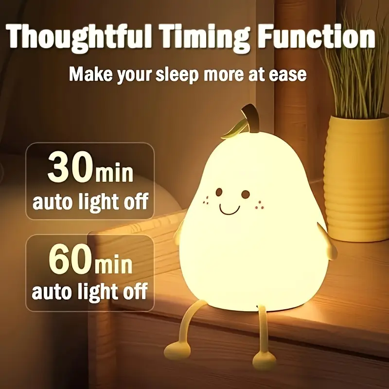 PearGlow™ – Нощна лампа във формата на круша с разноцветни светлини