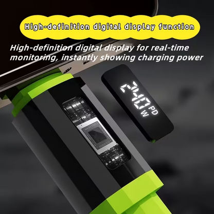 🔥ОФЕРТА 1+1!🔥UltraWatt™ – Кабел за бързо зареждане 240W Type-C с дигитален дисплей, 2m