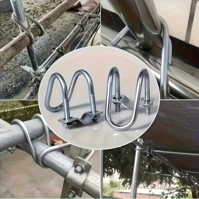 UGrip™ - Комплект от 12 U-образни скоби от поцинкована стомана – размер 20×40 mm