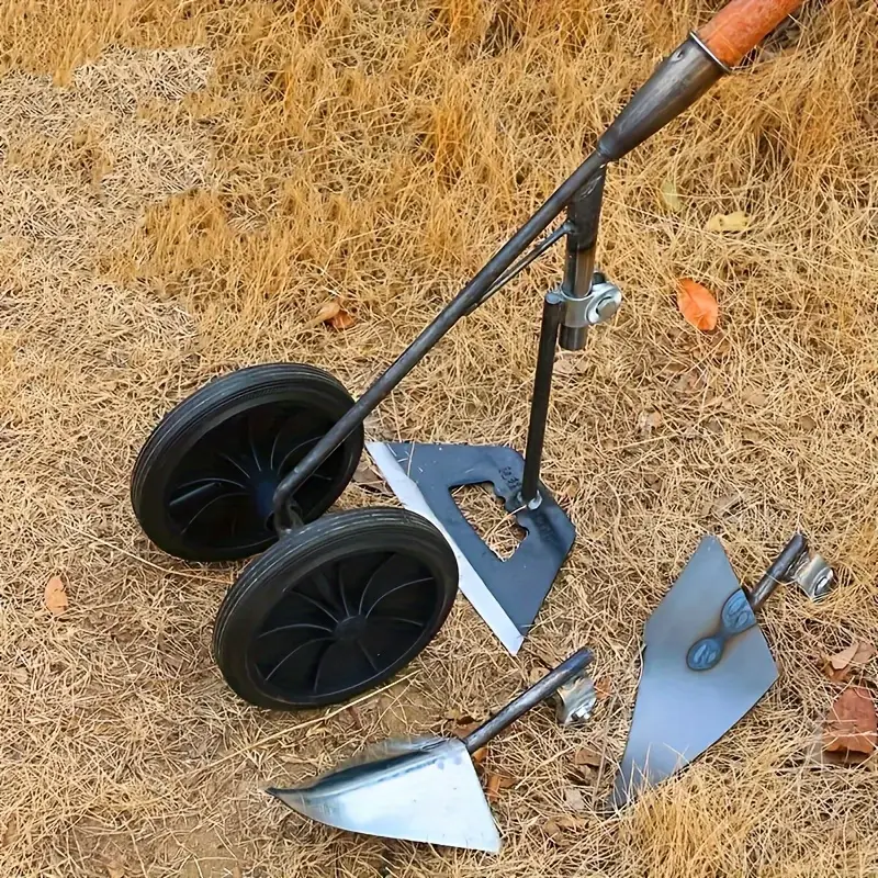 AgroWheel Pro™ – Многофункционална градинска мотика на колела с 3 сменяеми приставки
