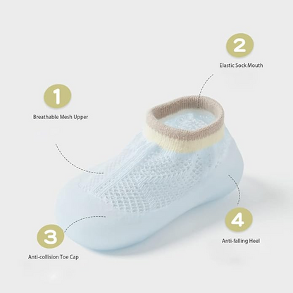 TinySteps™ – Противоплъзгащи се дишащи чорапи за деца, мрежест стил с подметка