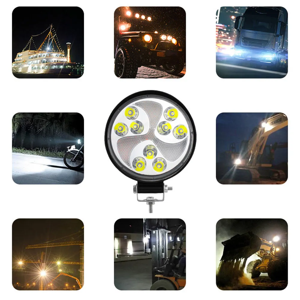 Voltaris™ - Кръгъл LED прожектор с 9 чипа за офроуд и машини (Комплект от 2 броя)
