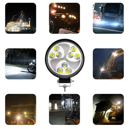 Voltaris™ - Кръгъл LED прожектор с 9 чипа за офроуд и машини (Комплект от 2 броя)