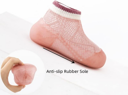 TinySteps™ – Противоплъзгащи се дишащи чорапи за деца, мрежест стил с подметка