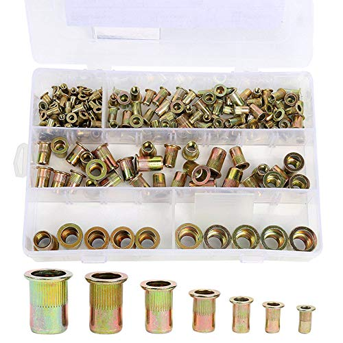 RivetMaster™ – Комплект от 150 броя резбови нитови гайки с плоска глава M3 M4 M5 M6 M8