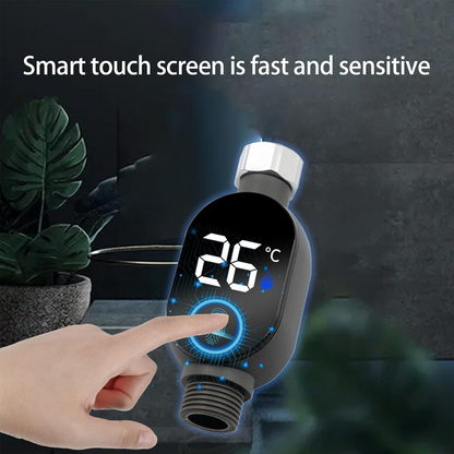 AquaTemp™ – Дигитален LED термометър за душ с цветен индикатор (0–99°C)
