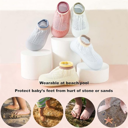 TinySteps™ – Противоплъзгащи се дишащи чорапи за деца, мрежест стил с подметка
