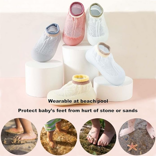 TinySteps™ – Противоплъзгащи се дишащи чорапи за деца, мрежест стил с подметка