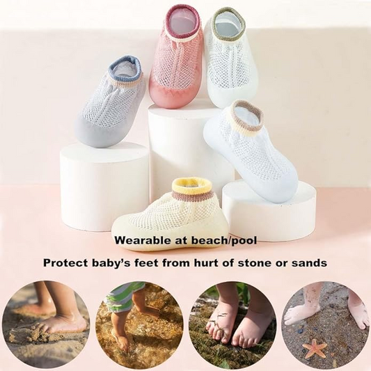 TinySteps™ – Противоплъзгащи се дишащи чорапи за деца, мрежест стил с подметка