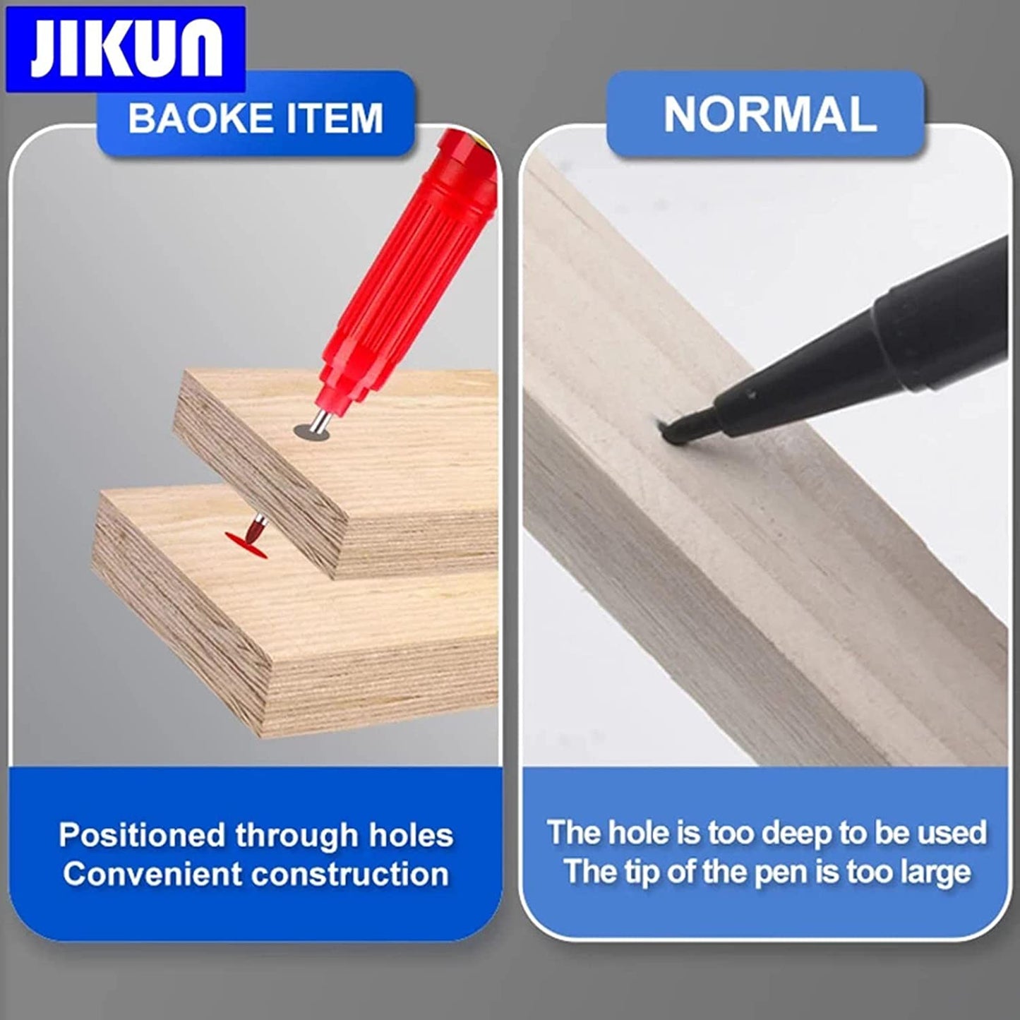 Водоустойчиви маркери с дълга глава за конструиране (комплект от 10 бр.)