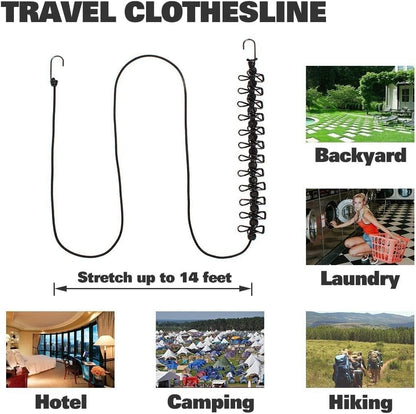 Въже за дрехи с 12 кукички (2 бр.)