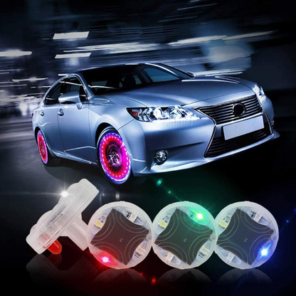 GlowTire™ - Комплект 2x соларни LED светлини за вентили на гуми