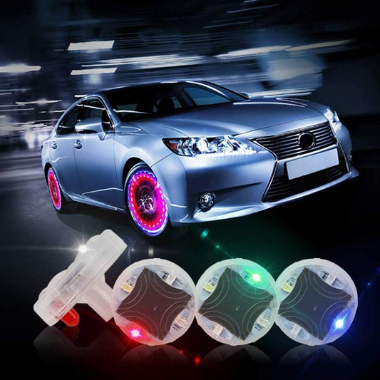 GlowTire™ - Комплект 2x соларни LED светлини за вентили на гуми