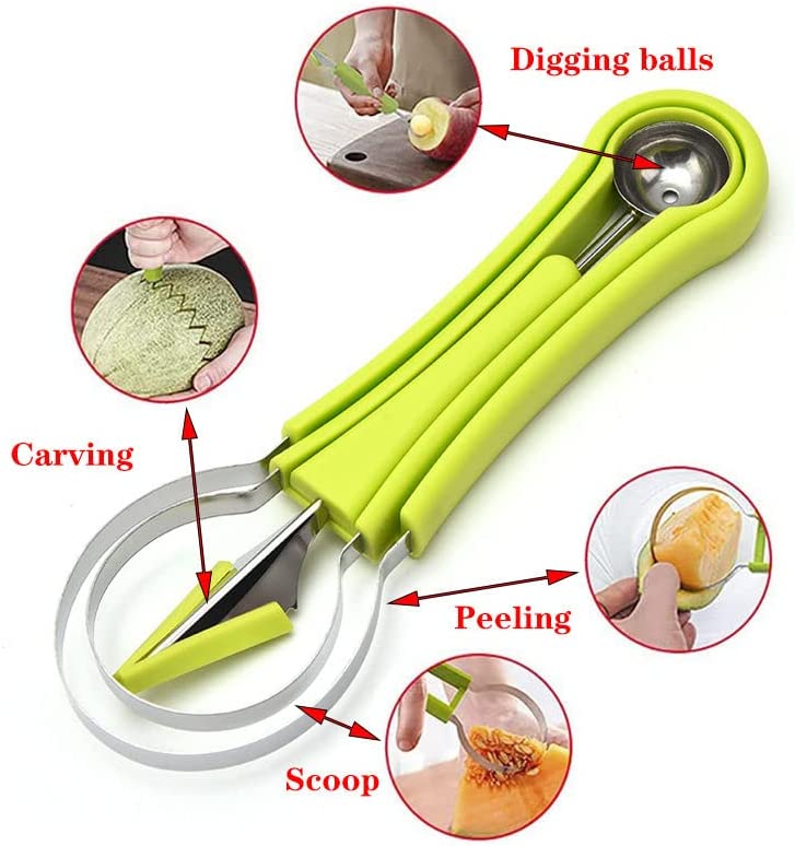 Комплект инструменти за резба на плодове и зеленчуци 4 в 1