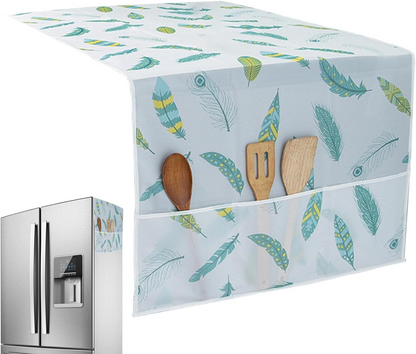 🔥1+1 ОФЕРТА!🔥Декоративен капак с джобове за хладилник