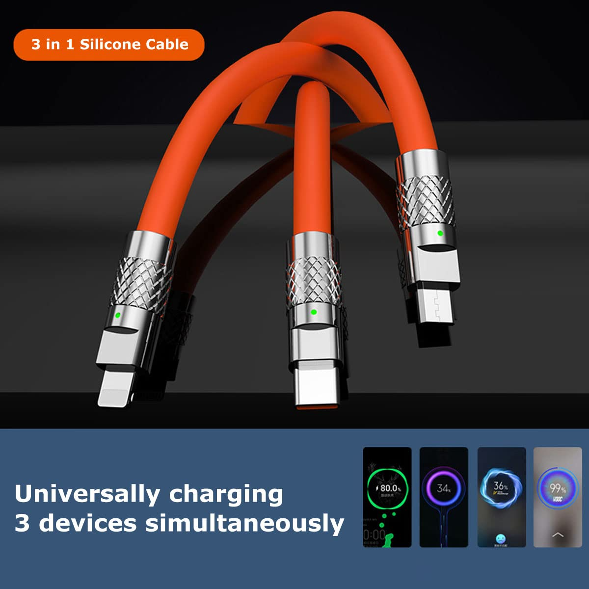 Кабел за многократно зареждане 3-в-1 (1,2 м)🔥1+1! Поръчайте 1 и вземете 2🔥