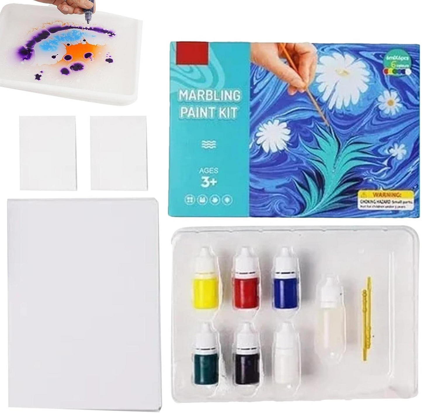 Комплект за рисуване на мрамор за деца
