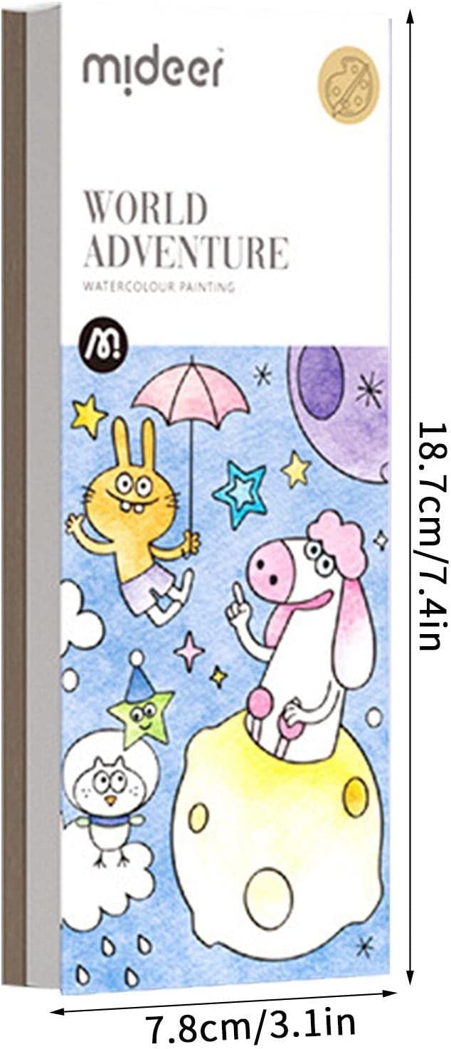 Книжка за оцветяване с акварел и четка