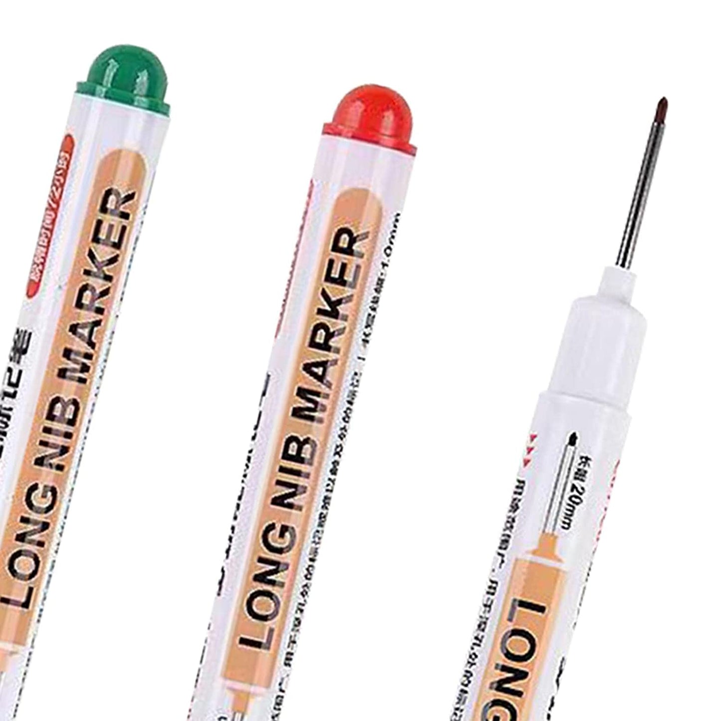 Водоустойчиви маркери с дълга глава за конструиране (комплект от 10 бр.)