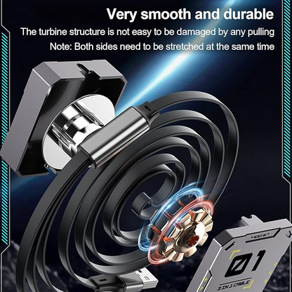 Прибиращ се кабел 3 в 1 [120 см], бързо зареждане 100 W