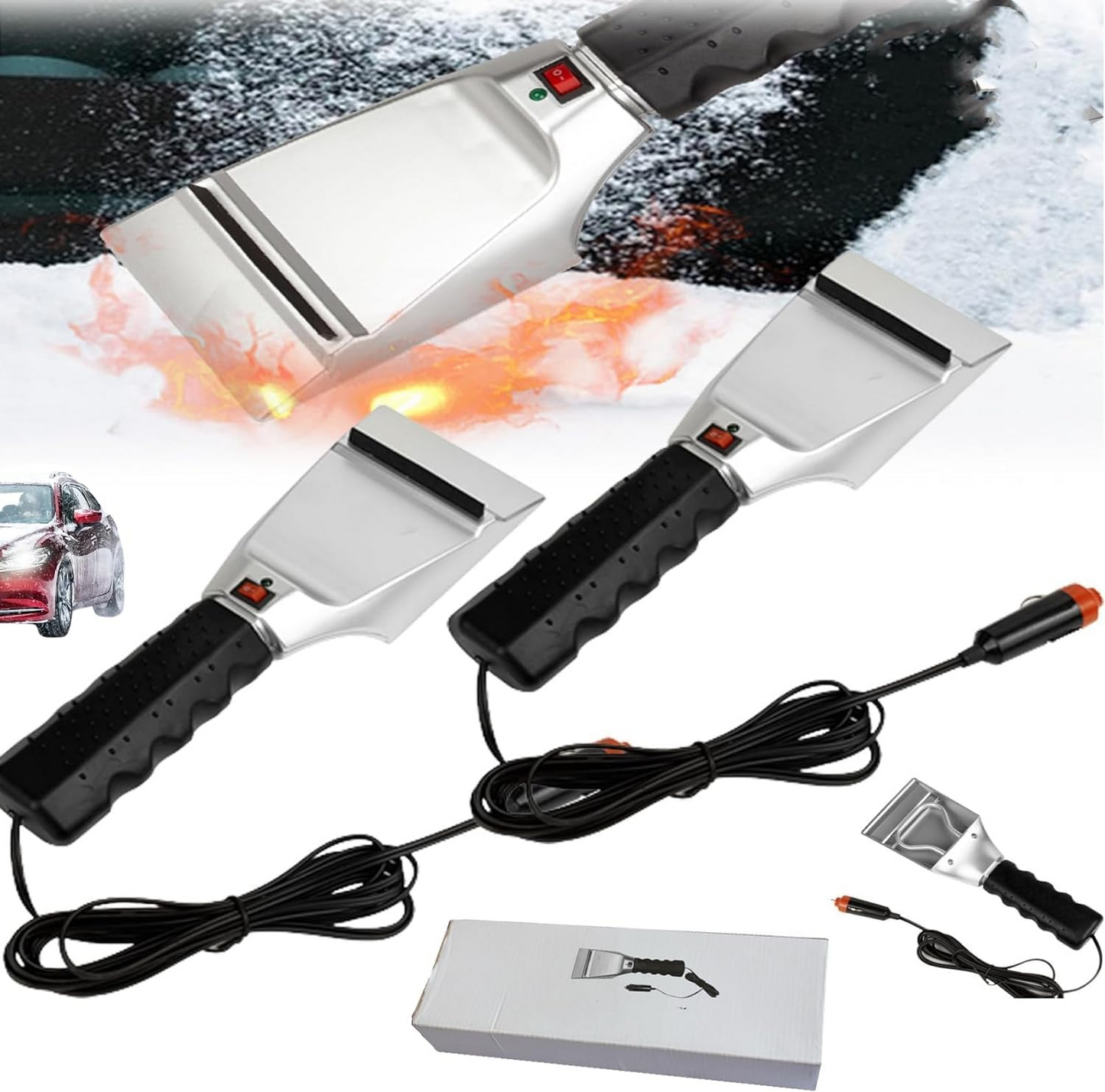 ОФЕРТА 1+1! FrostClear™ – Подгрявана стъргалка за лед и сняг