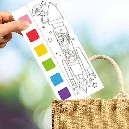 Книжка за оцветяване с акварел и четка