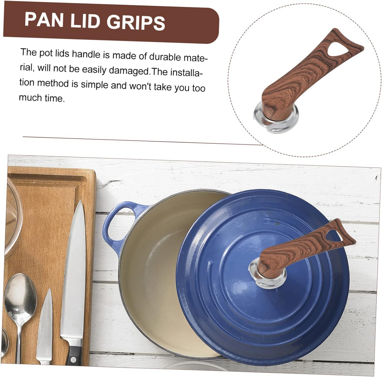 Комплект дръжки за капак на тенджера (2 части)