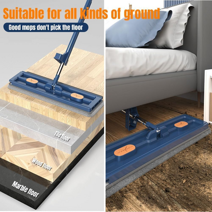 🔥1+1 ОФЕРТА!🔥Голям плосък моп за големи повърхности