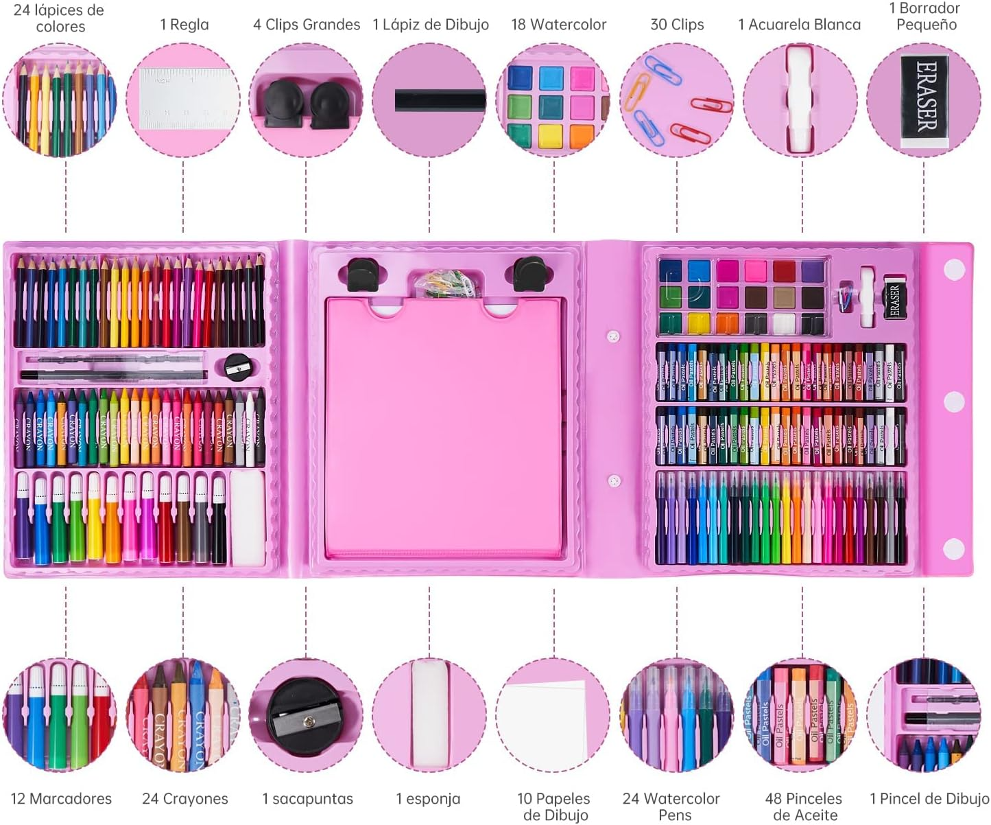 Комплект за рисуване за малки художници (208 части)