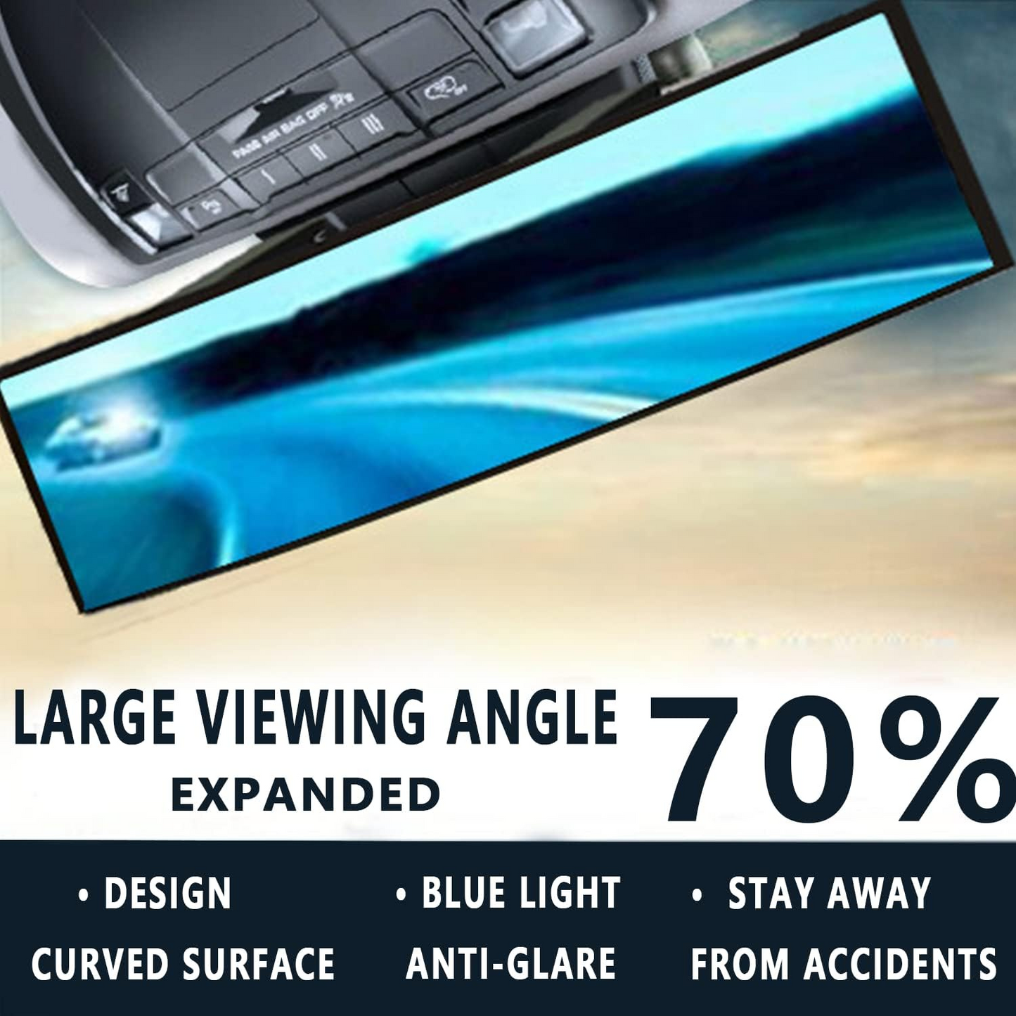 SafeView Elite™ – HD панорамно огледало за обратно виждане за автомобил