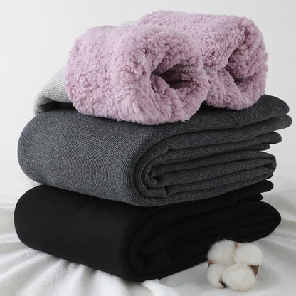 Зимен термо панталон с розов косъм