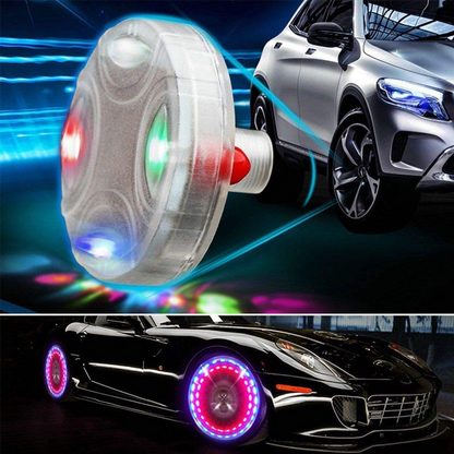 GlowTire™ - Комплект 2x соларни LED светлини за вентили на гуми