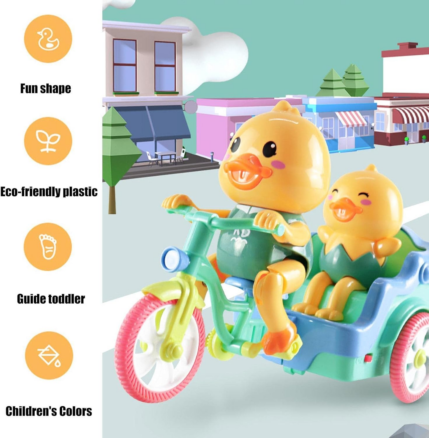 DuckRide™ – Електрическа играчка пате на триколка с музика и светлини