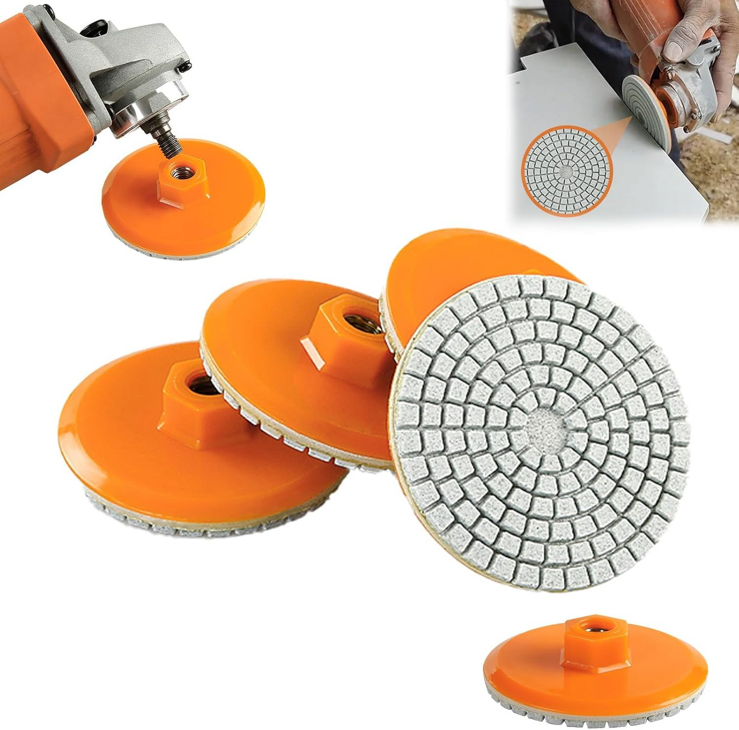 StoneGlide™ – Комплект от 3 шлифовъчни диска за мрамор, камък и теракот
