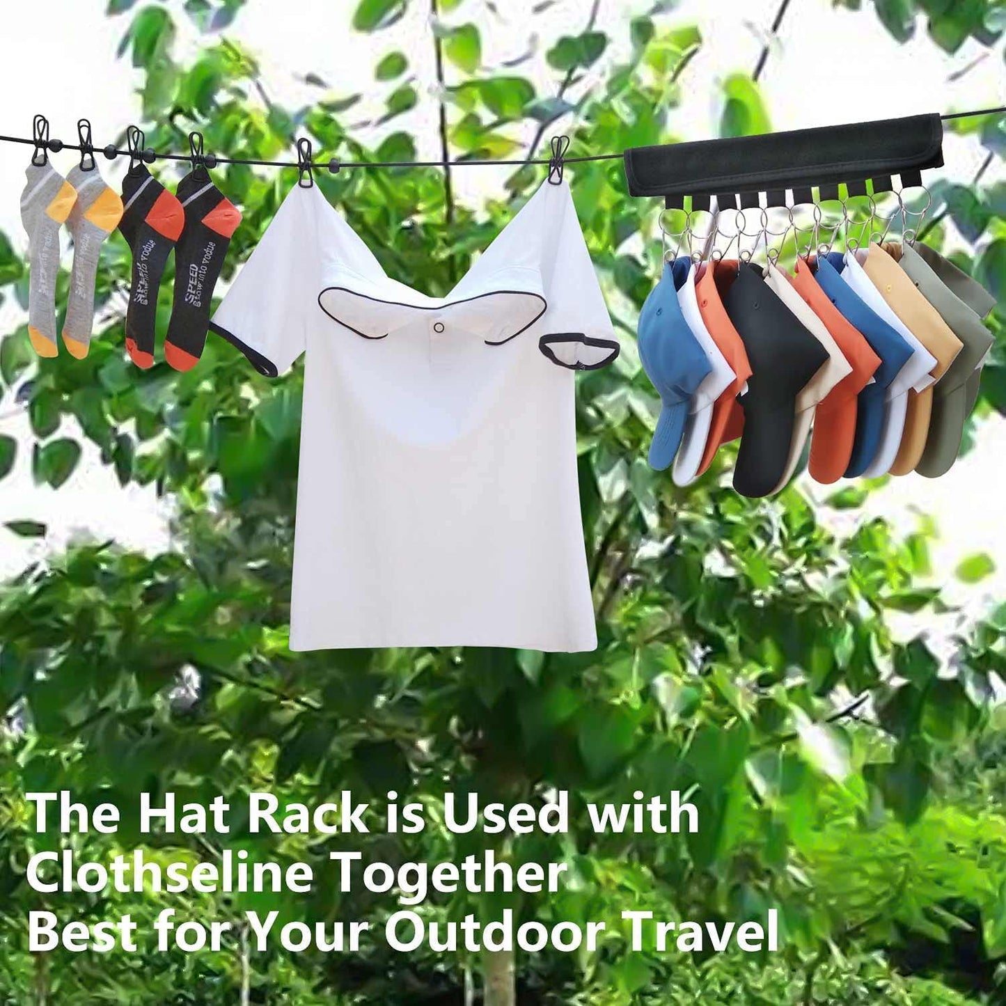 Въже за дрехи с 12 кукички (2 бр.)