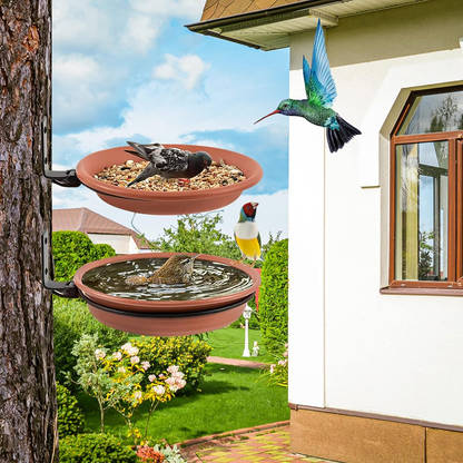 Комплект от 2 табли за птици - идеални за хранене и къпане