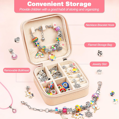 Комплект за правене на гривни за момичета (60 части)