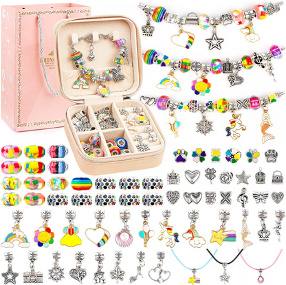 Комплект за правене на гривни за момичета (60 части)