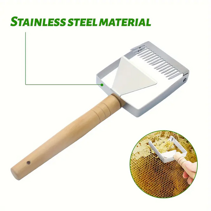 BeeSweet™ – Скрабър за мед с дървена дръжка